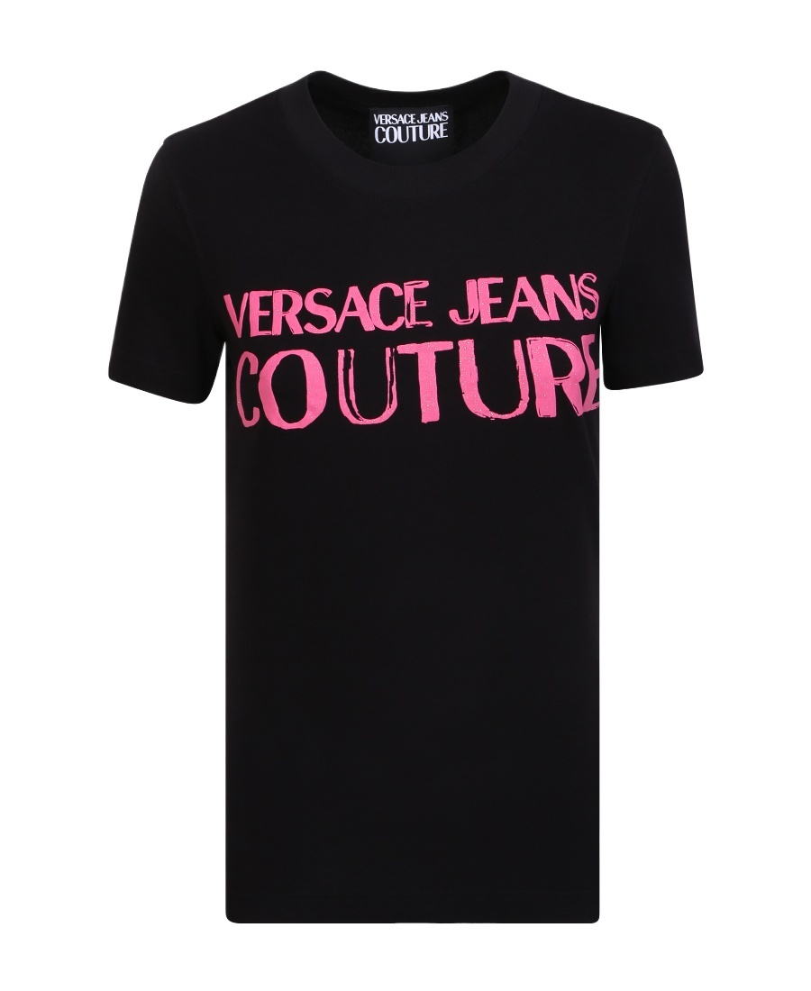 Versace Jeans Logo-print Short-sleeve T-shirt In Black