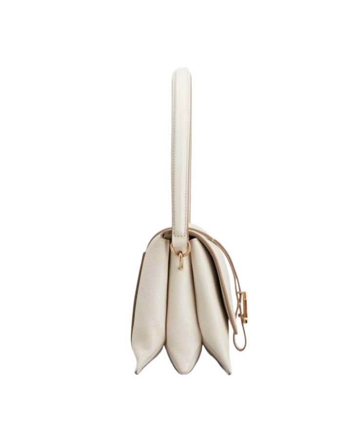 Tod's T Timeless Leather Mini Clamshell Bag In White
