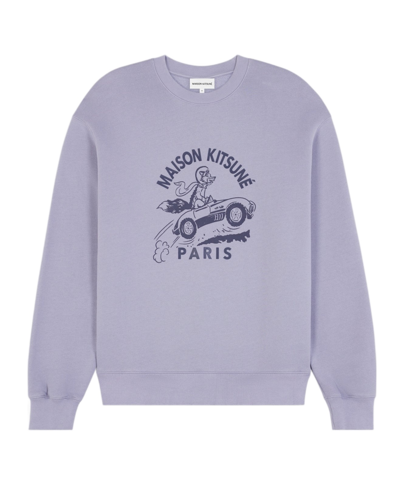 Maison Kitsuné Man Sweatshirt Lilac Size S Cotton In Gray