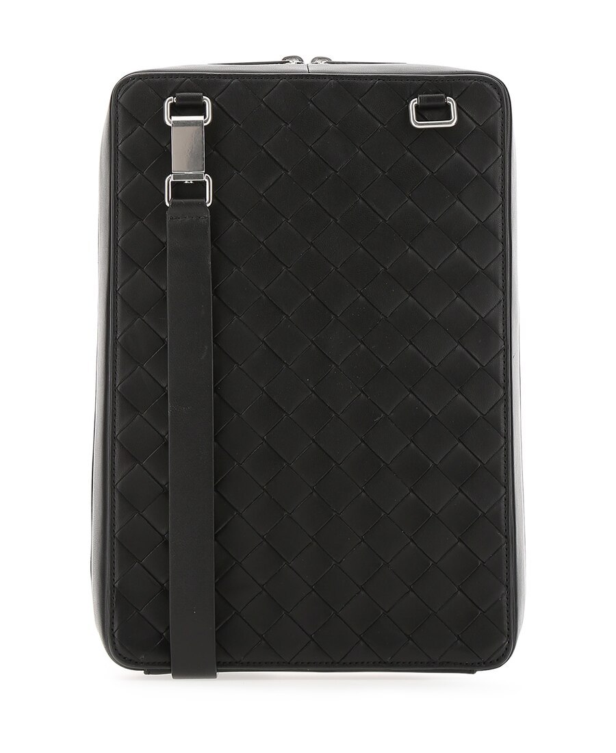 Bottega Veneta Intrecciato Cross-body Bag In Black