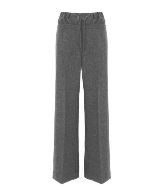 Jw Anderson Double-waist Wool Trousers In Black