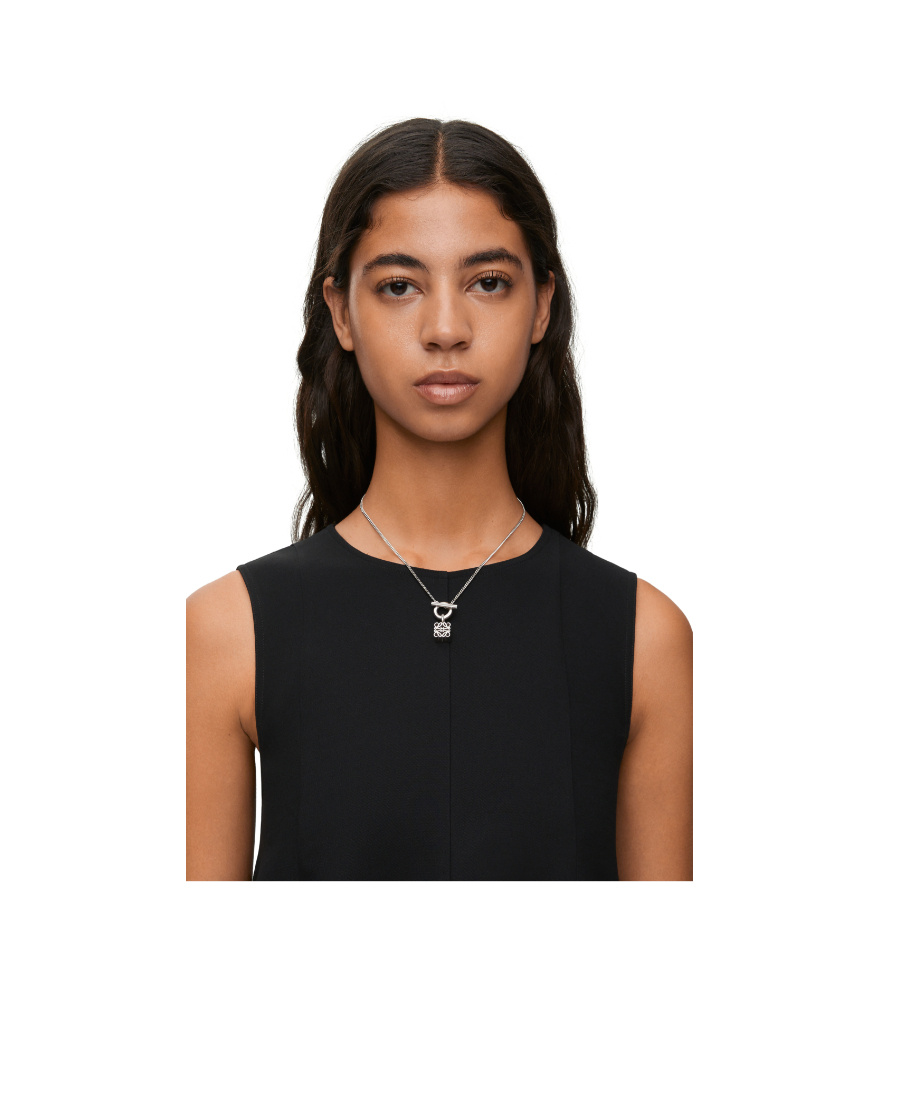 LOEWE ANAGRAM PENDANT IN STERLING SILVER