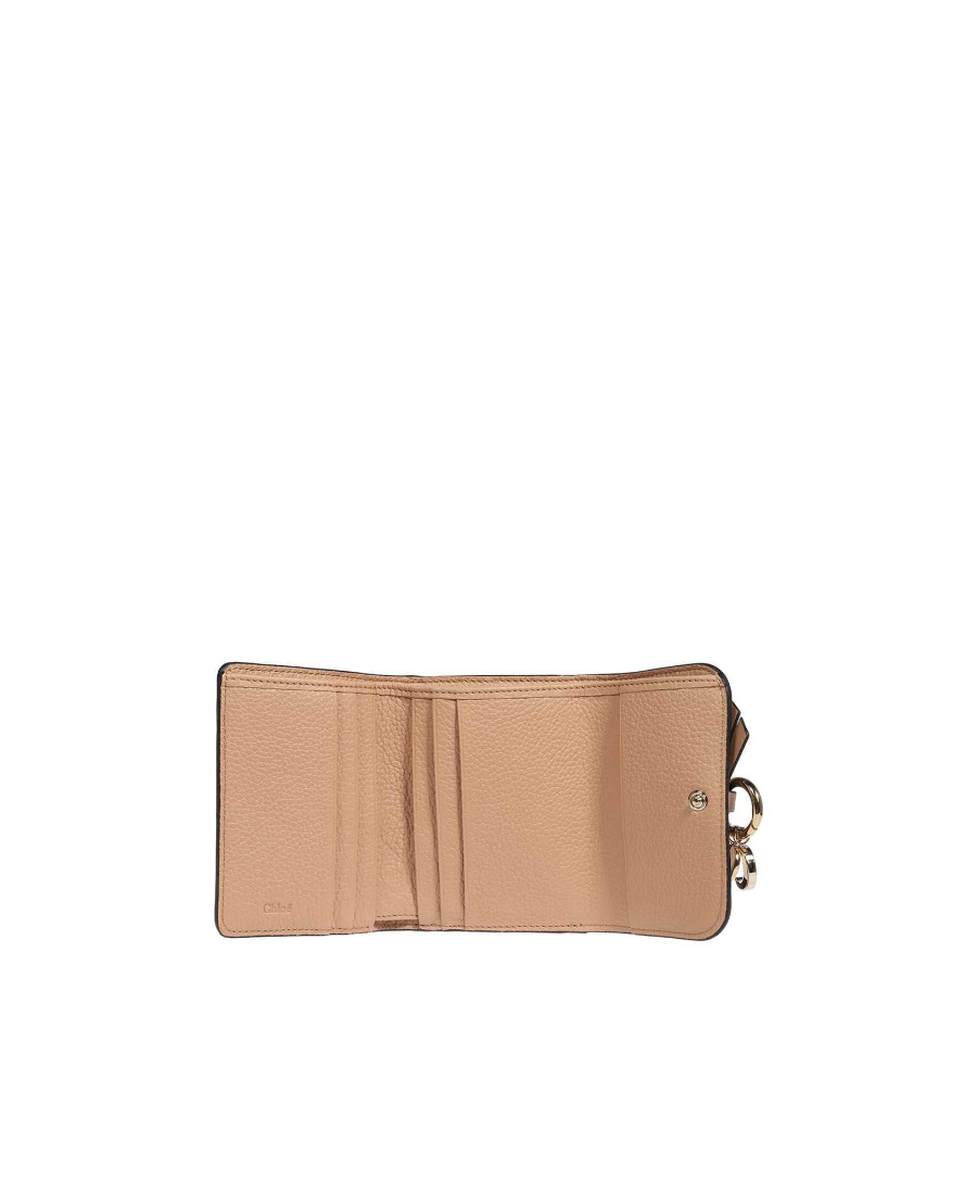 Chloé Small Alphabet Tri-fold Wallet In Nude