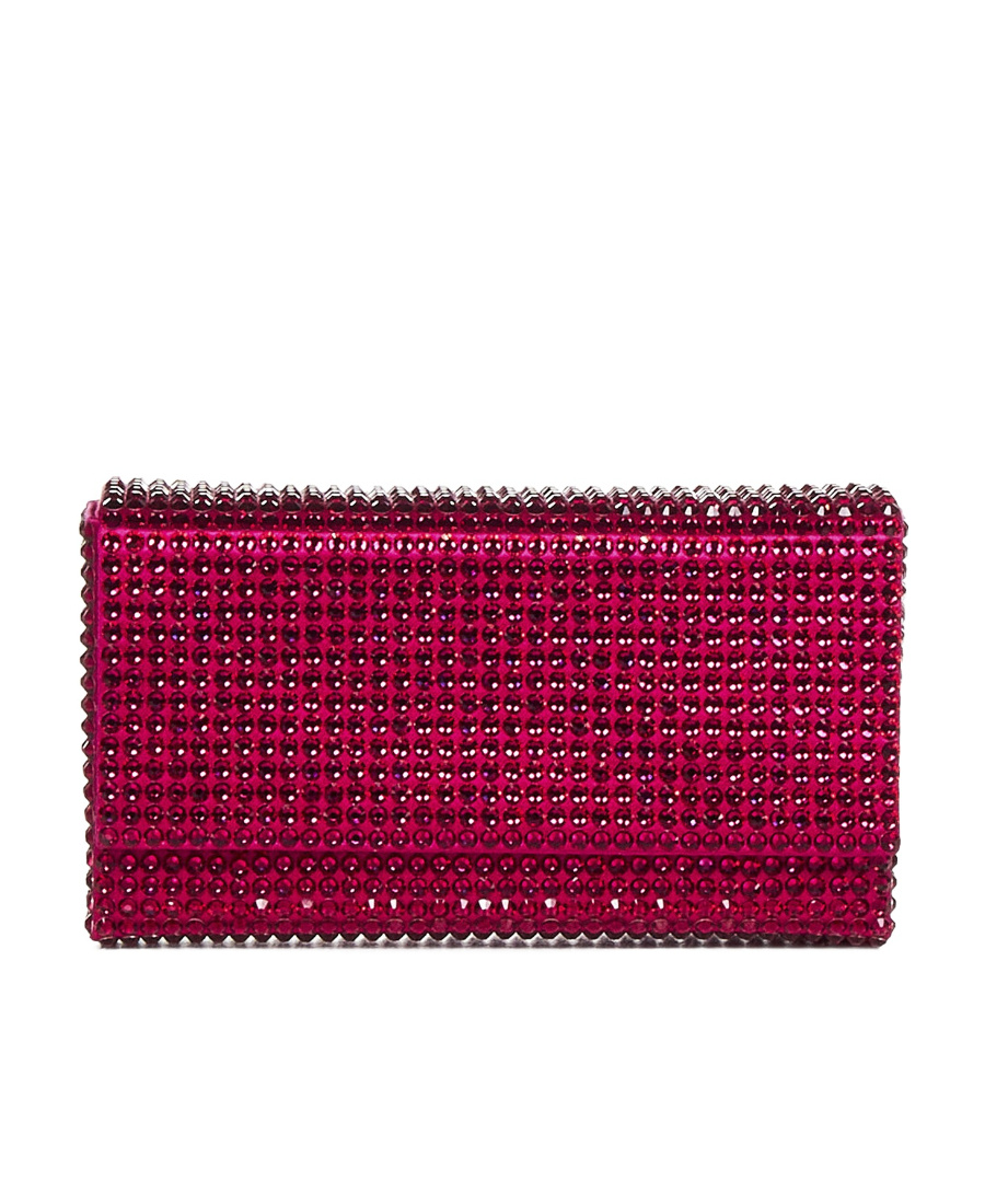 Amina Muaddi Super Amini Paloma Clutch In Red