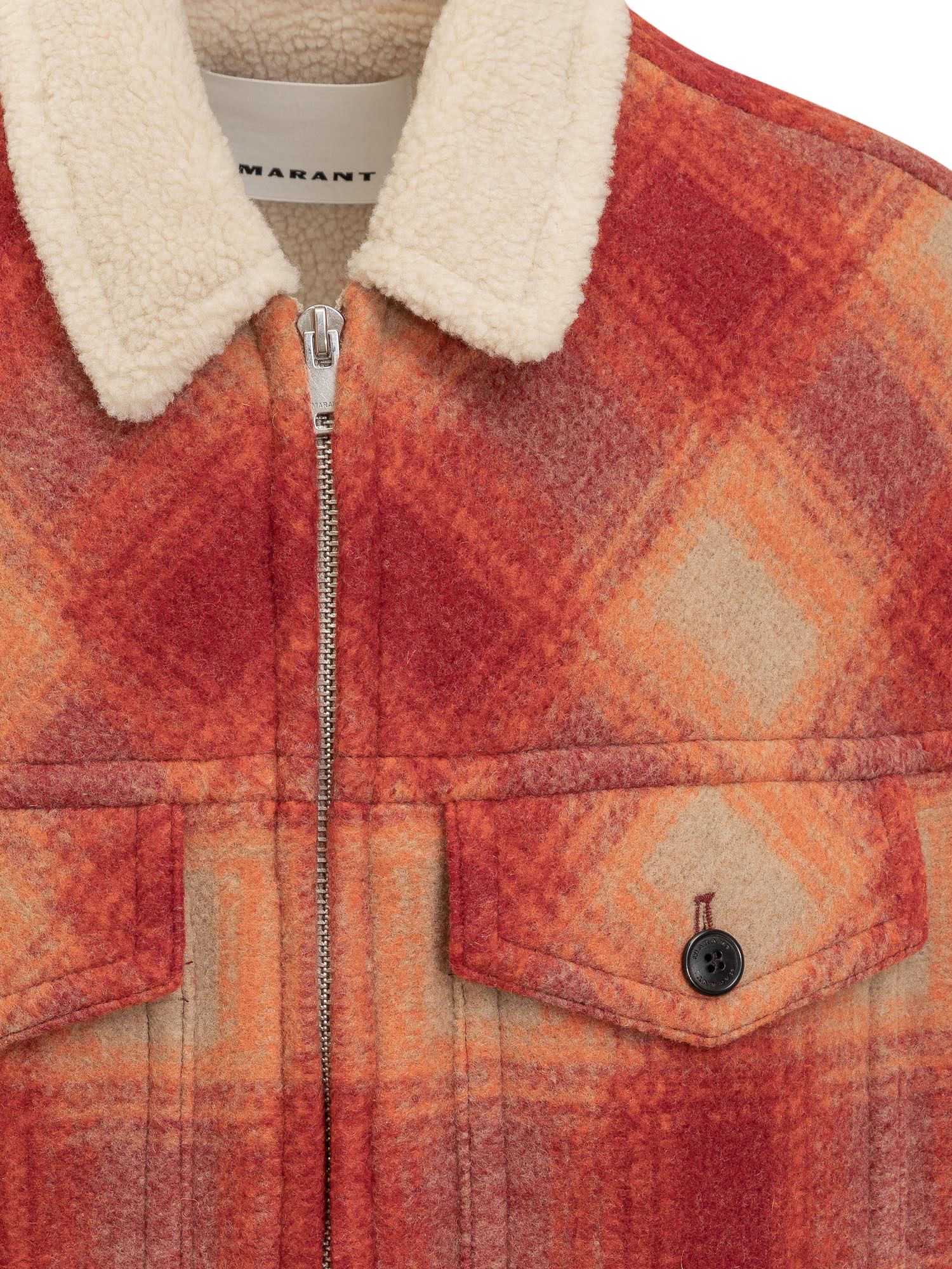 Isabel Marant Kiraneo Logo-embroidered Plaid-check Gilet In Brown