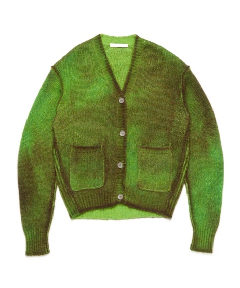 Acne Studios Kark V-neck Oversize Cardigan In Green
