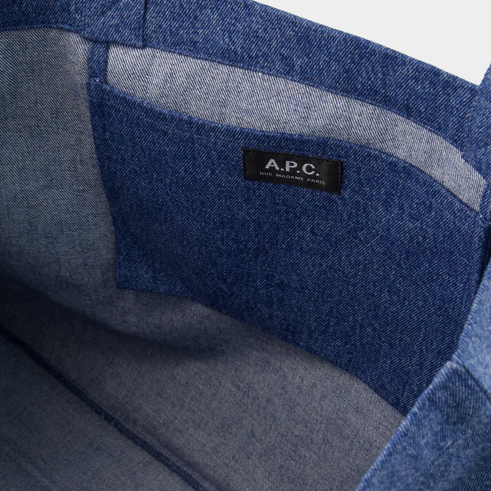 Apc Logo Handbag In Blue