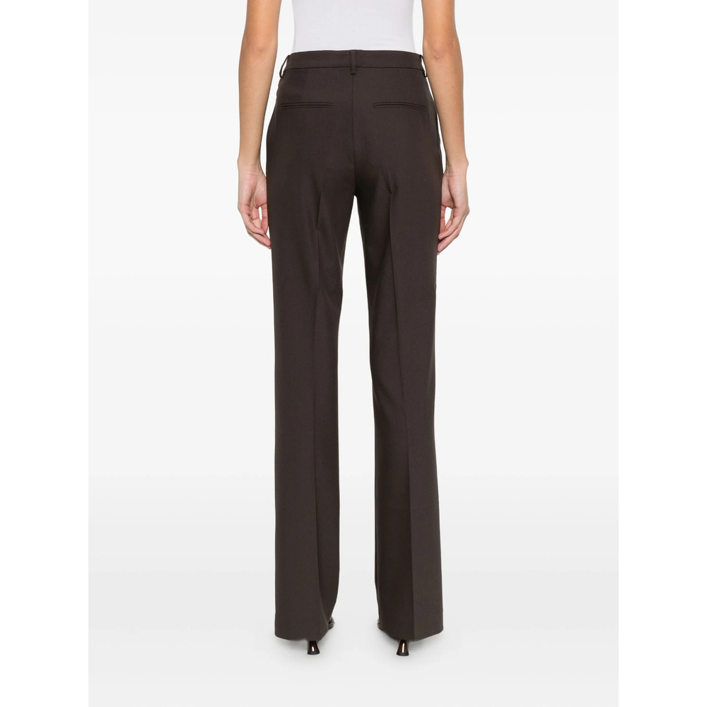 Aya Muse Seam-detail Trousers In Brown