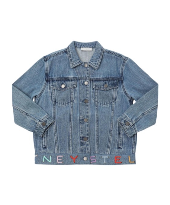 Stella Mccartney Long-sleeved Denim Jacket In Blue