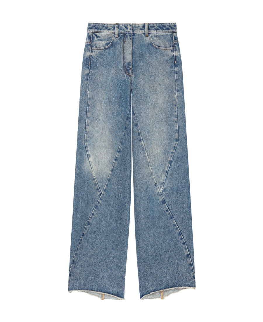 Givenchy Jean En Denim Oversize Avec Coutures Apparentes In Blue