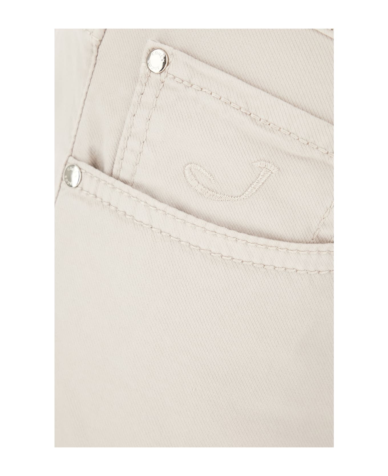 Jacob Cohen Stretch Cotton Blend Pants With Belt Loops