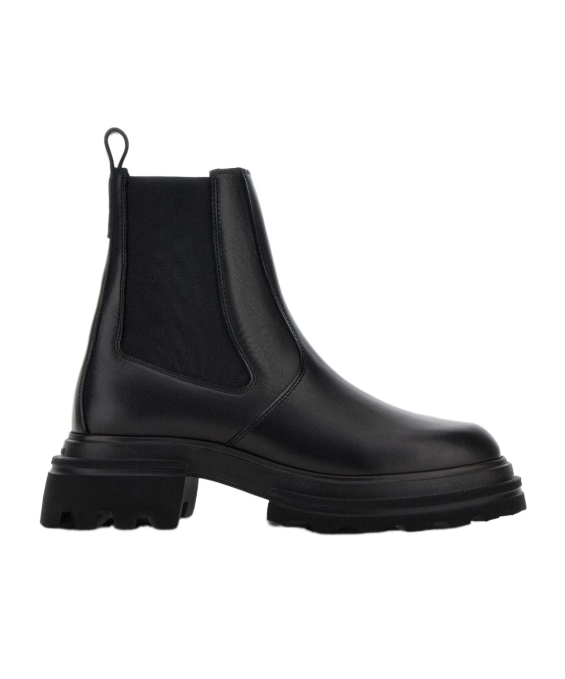 Hogan Woman Ankle Boots Black Size 7 Leather In Black