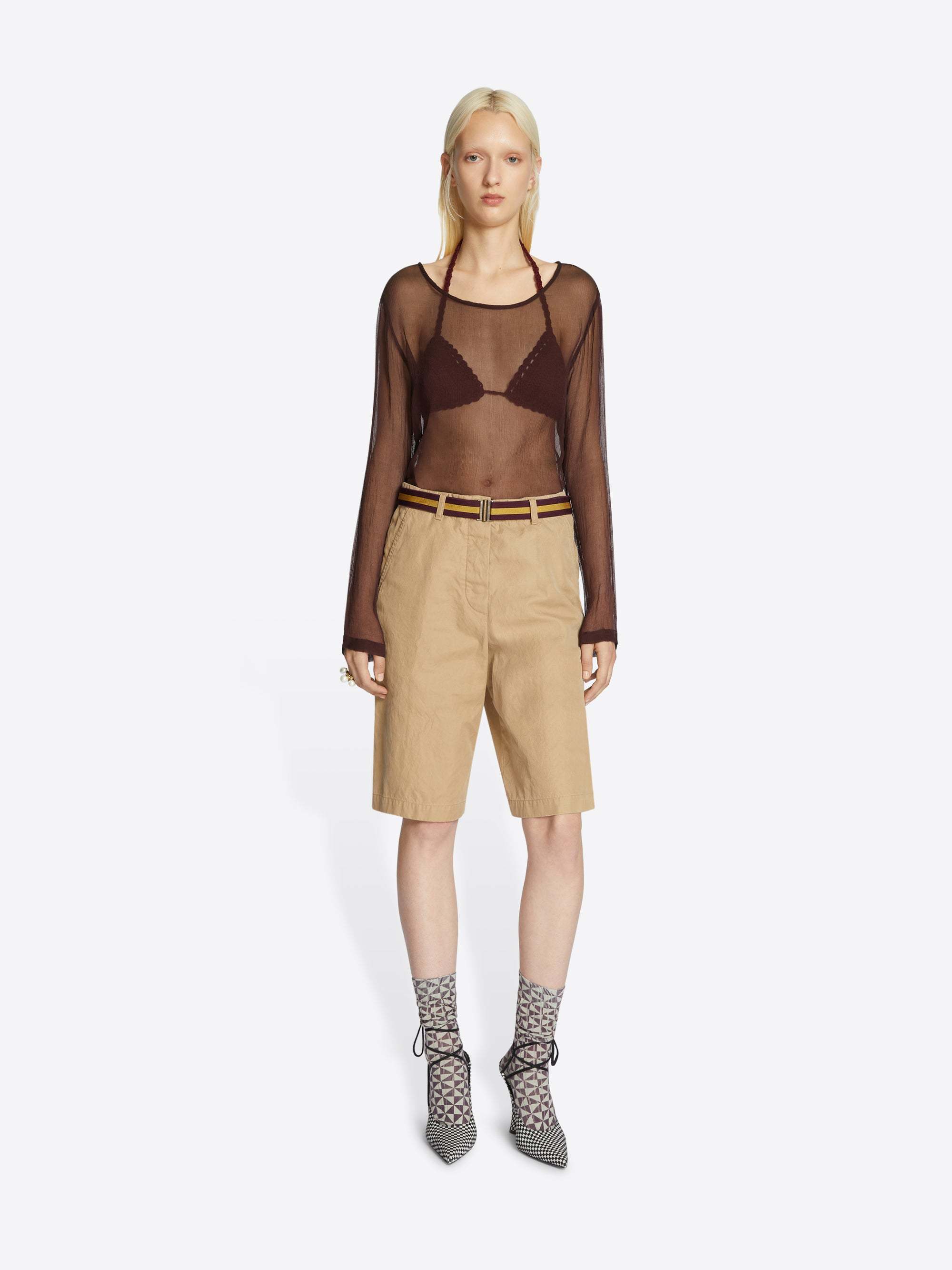Dries Van Noten 01420 Pulian Pants In Nude