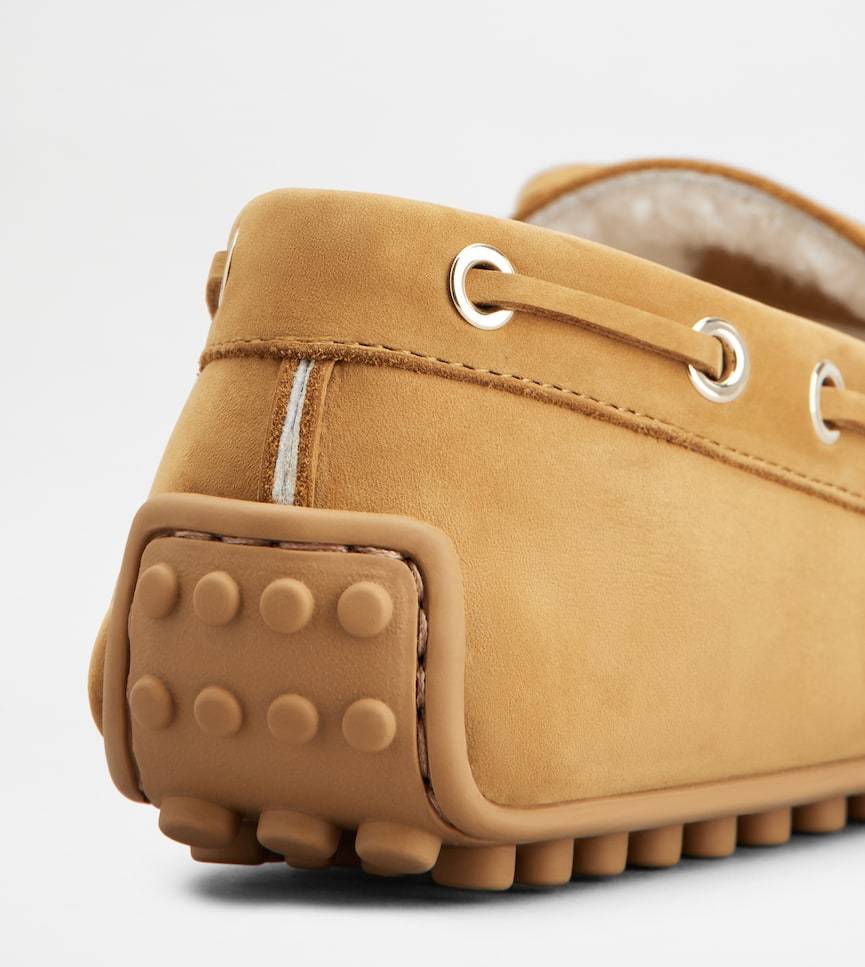 Tod's City Gommino Driving Shoes In Nubuck In Animal Print