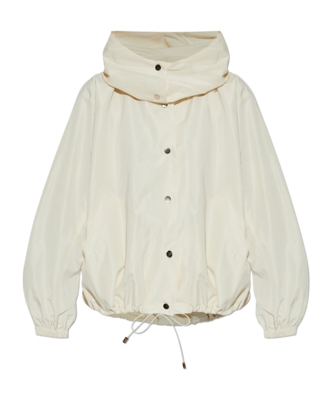Rohe Drawstring Hooded Jacket In White