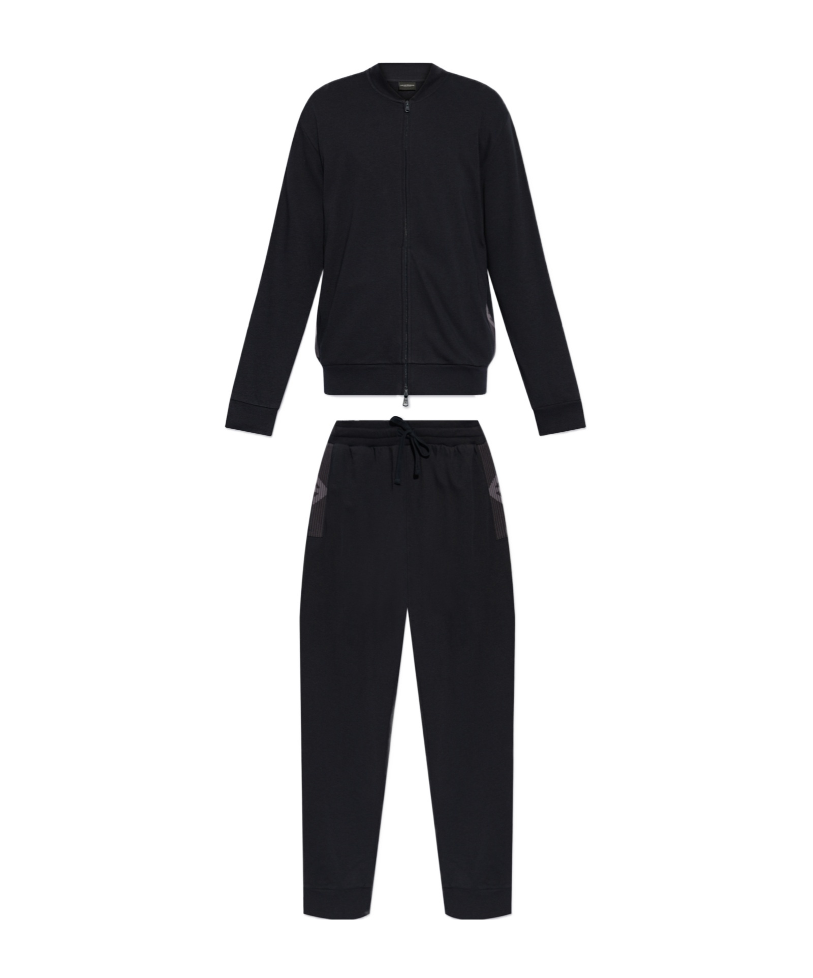 Emporio Armani Set Sweatshirt And Sweatpants In Black