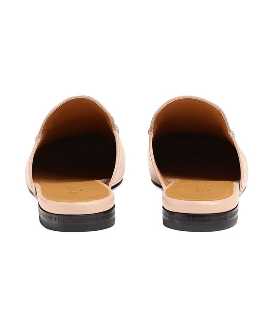 Gucci Princetown Loafer Mule In White Leather