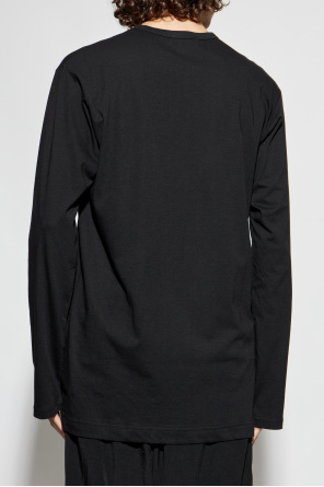 Yohji Yamamoto Long-sleeved T-shirt In Black