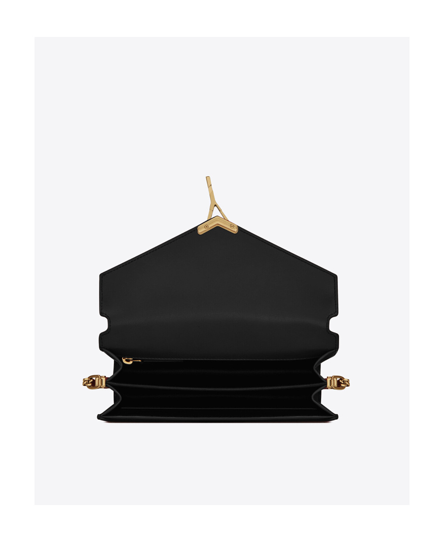 Saint Laurent Cassandra Monogram Shoulder Bag In Black