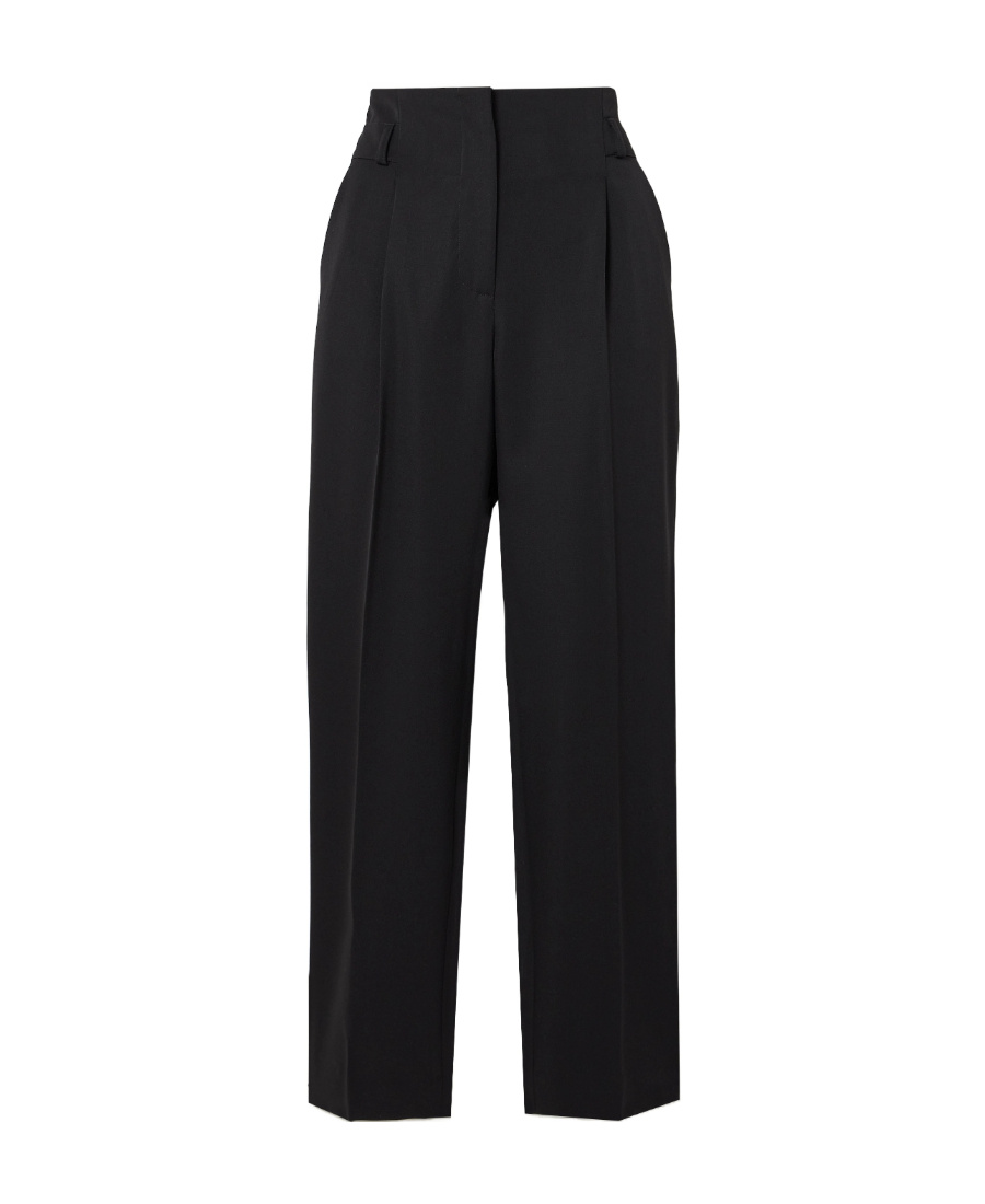Max Mara Front Pleated Trousers In Black