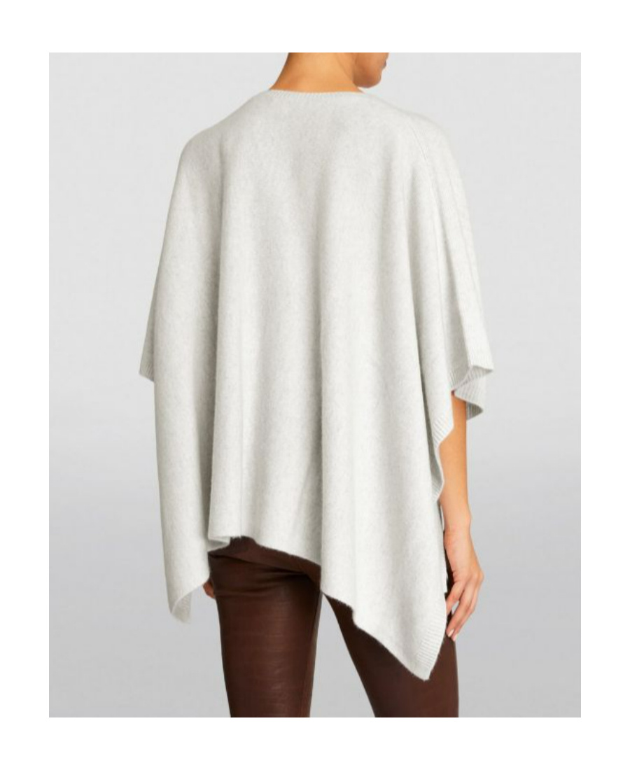 Shop Vince Cashmere Knit Poncho In White