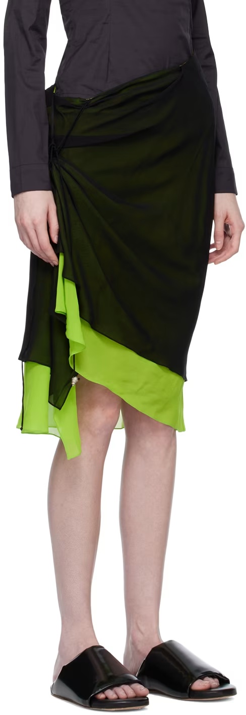Kiko Kostadinov Midi Skirt In Black