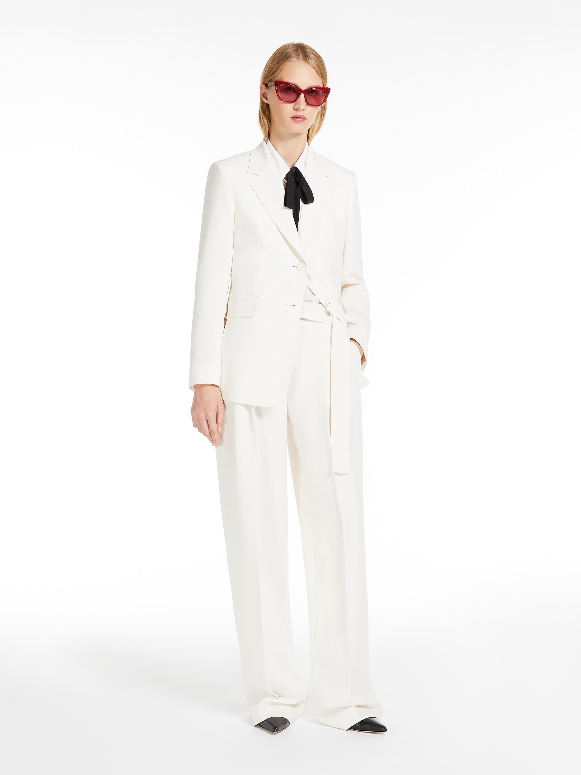 Max Mara Women's Latina Trouser White | Size 44 | 2426136031600008 In White