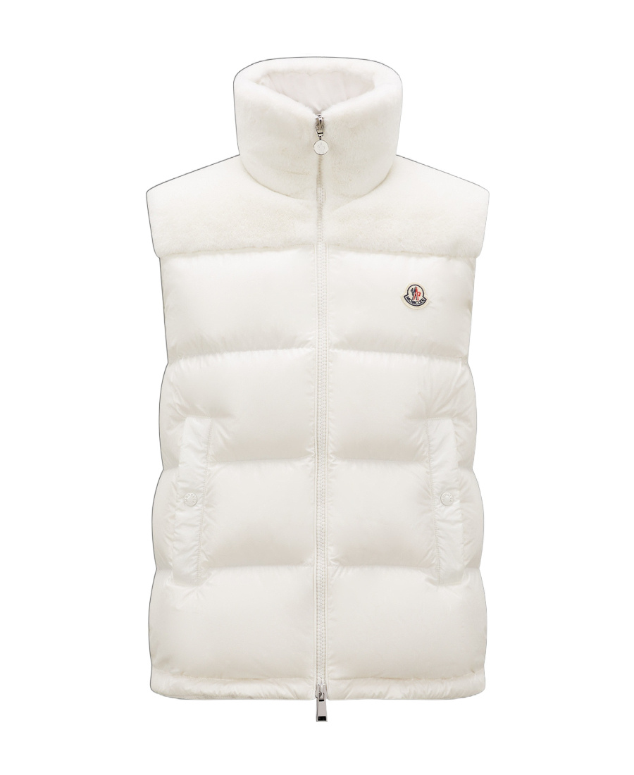 Moncler Lempa Nylon Down Vest In White