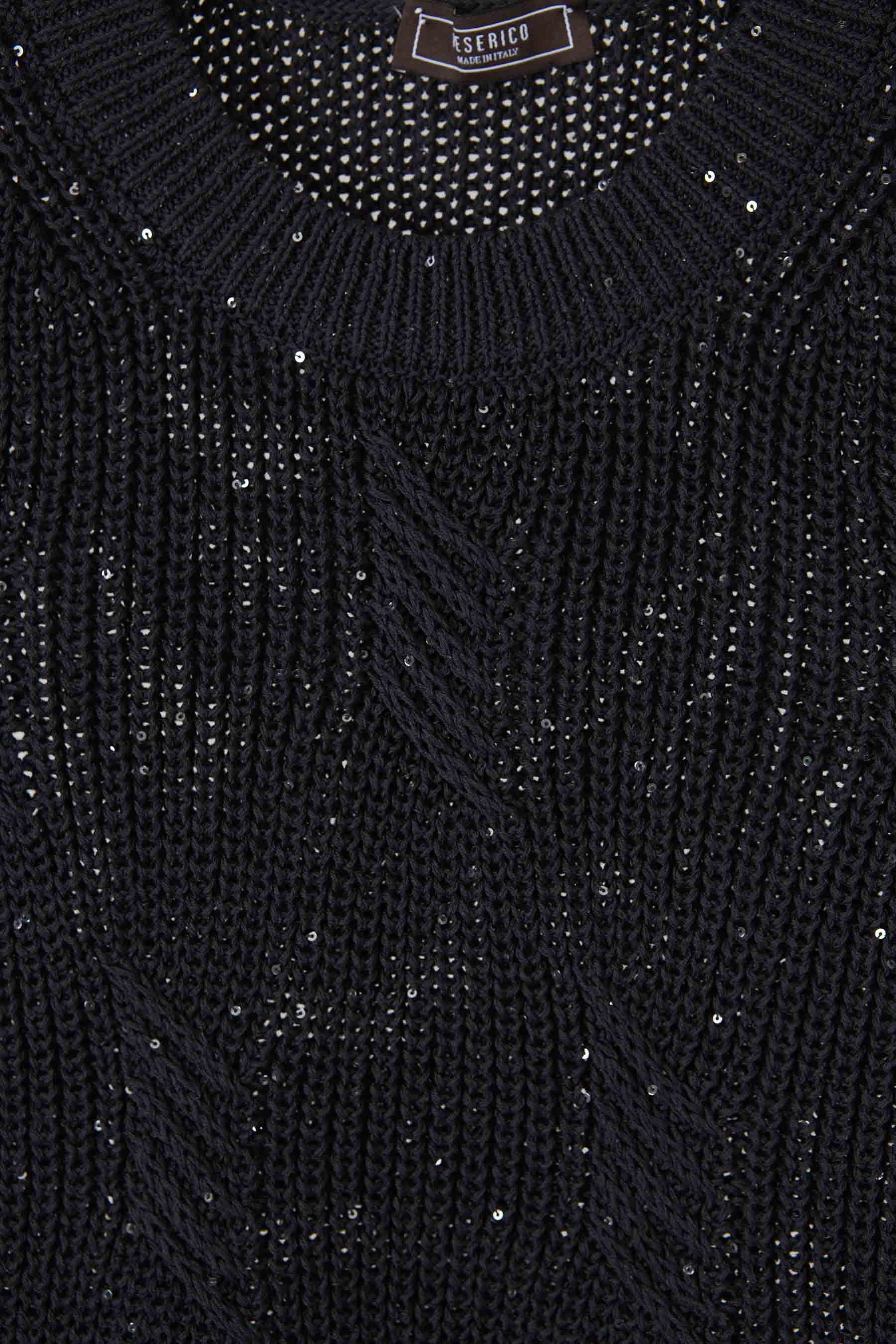 Shop Peserico Round Collar Sleeveless Sweater In Black