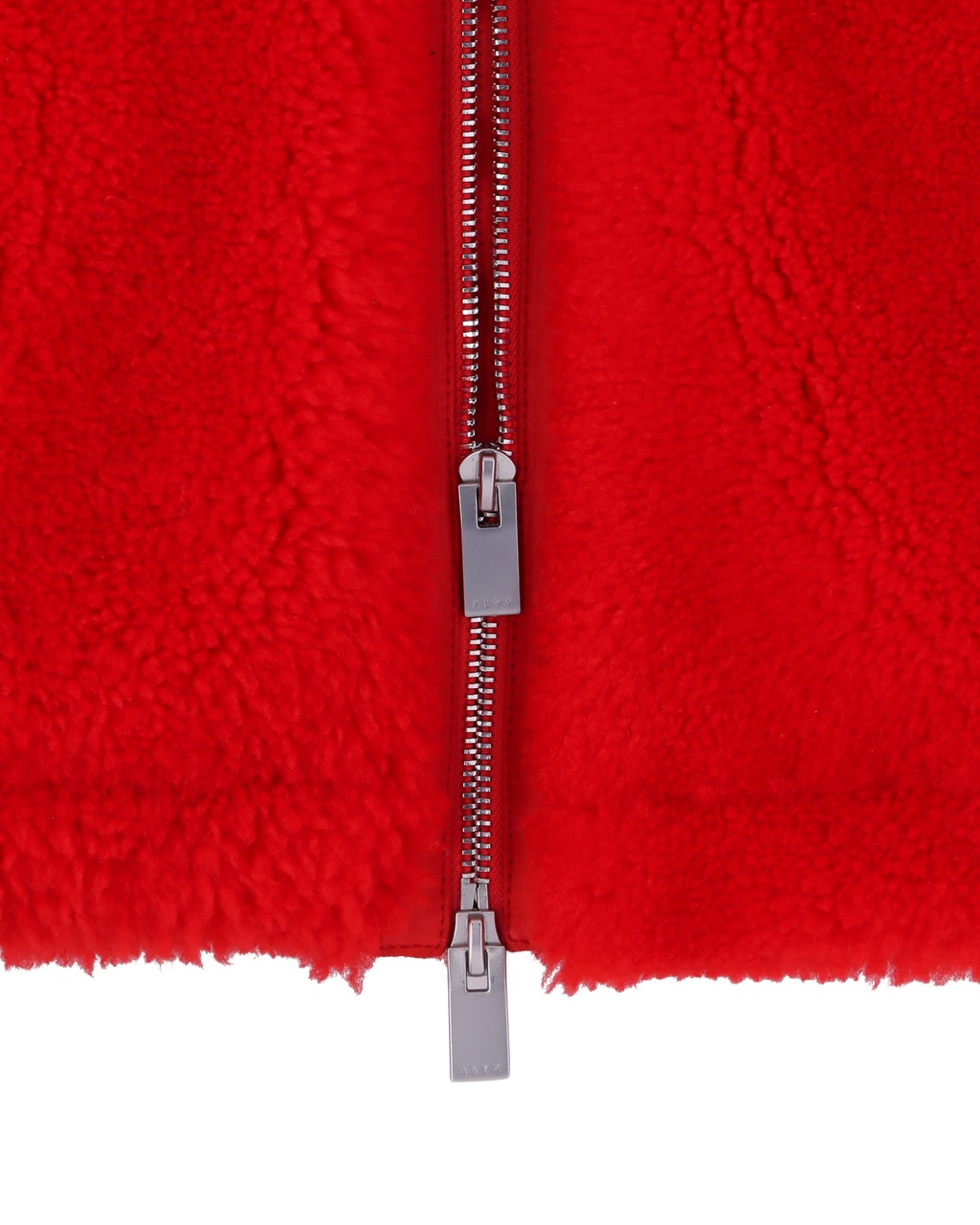 Alyx Hooded Shearling Jacket In Red