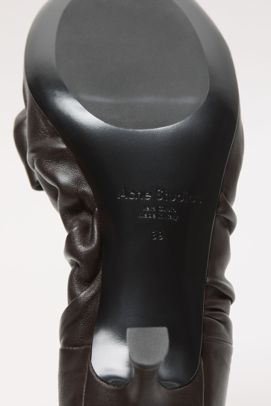 Acne Studios Leather Heel Shoes In Black