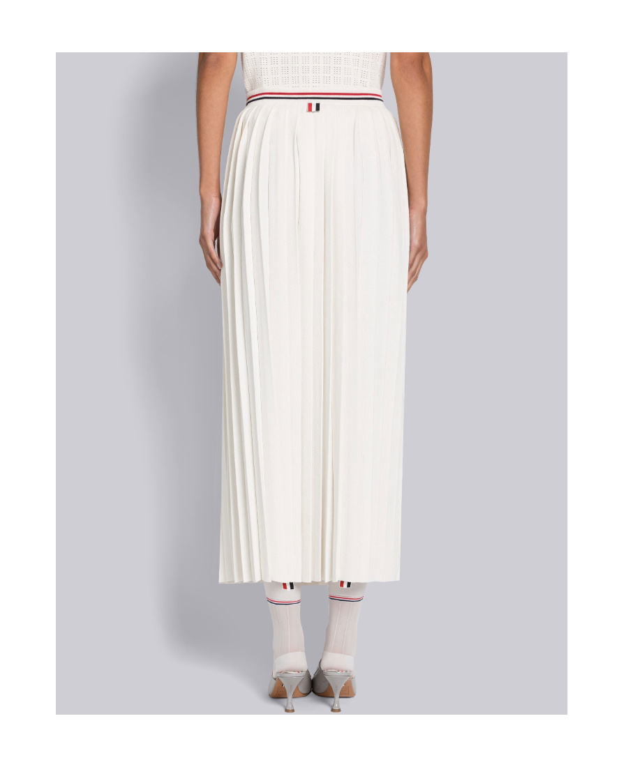 THOM BROWNE PLEATED MIDI SKIRT