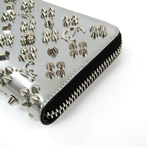 Christian Louboutin Rivet Zipper Purse In White