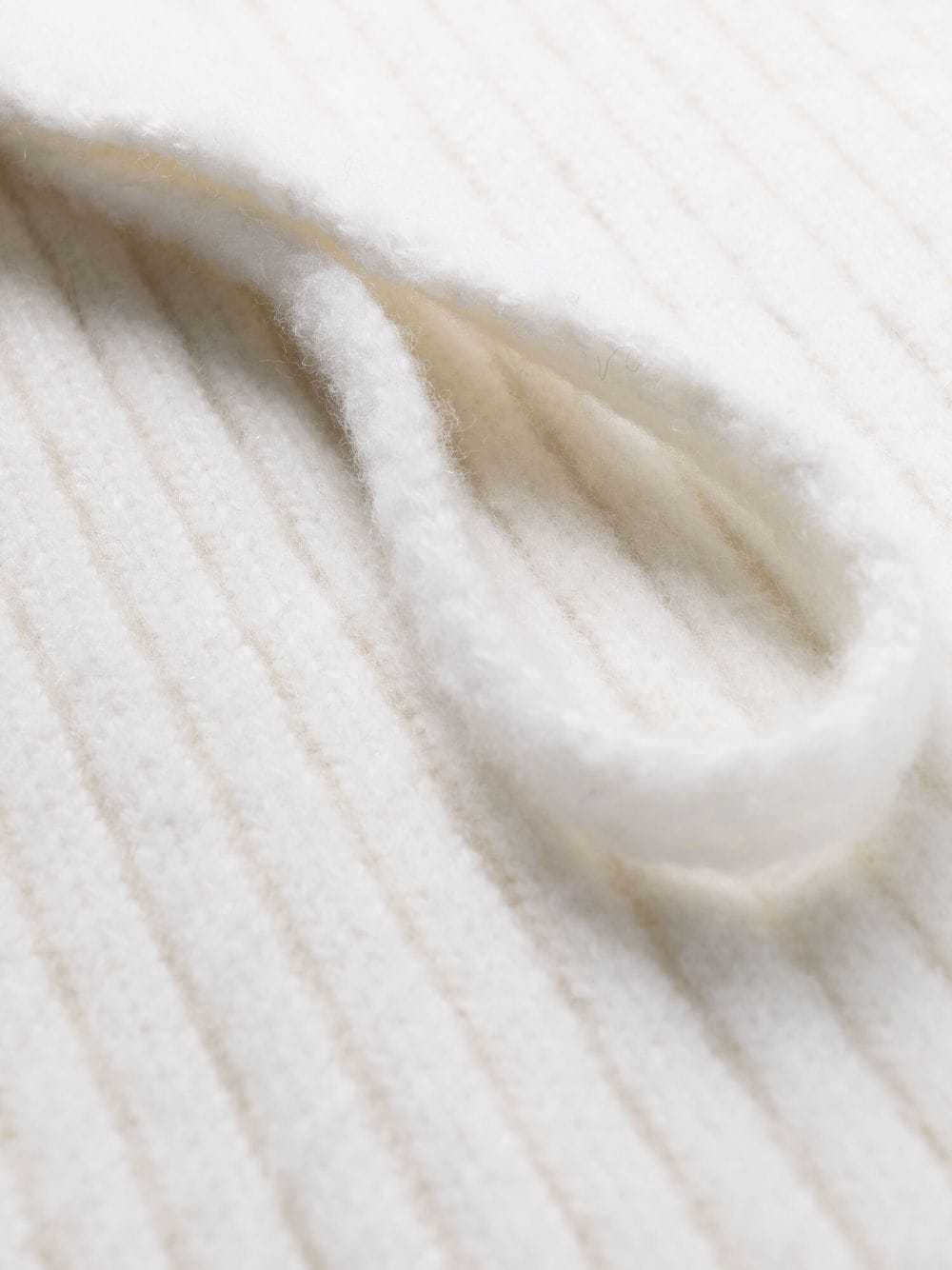 Balmain Ribbed Sleeveless Midi Dress In White
