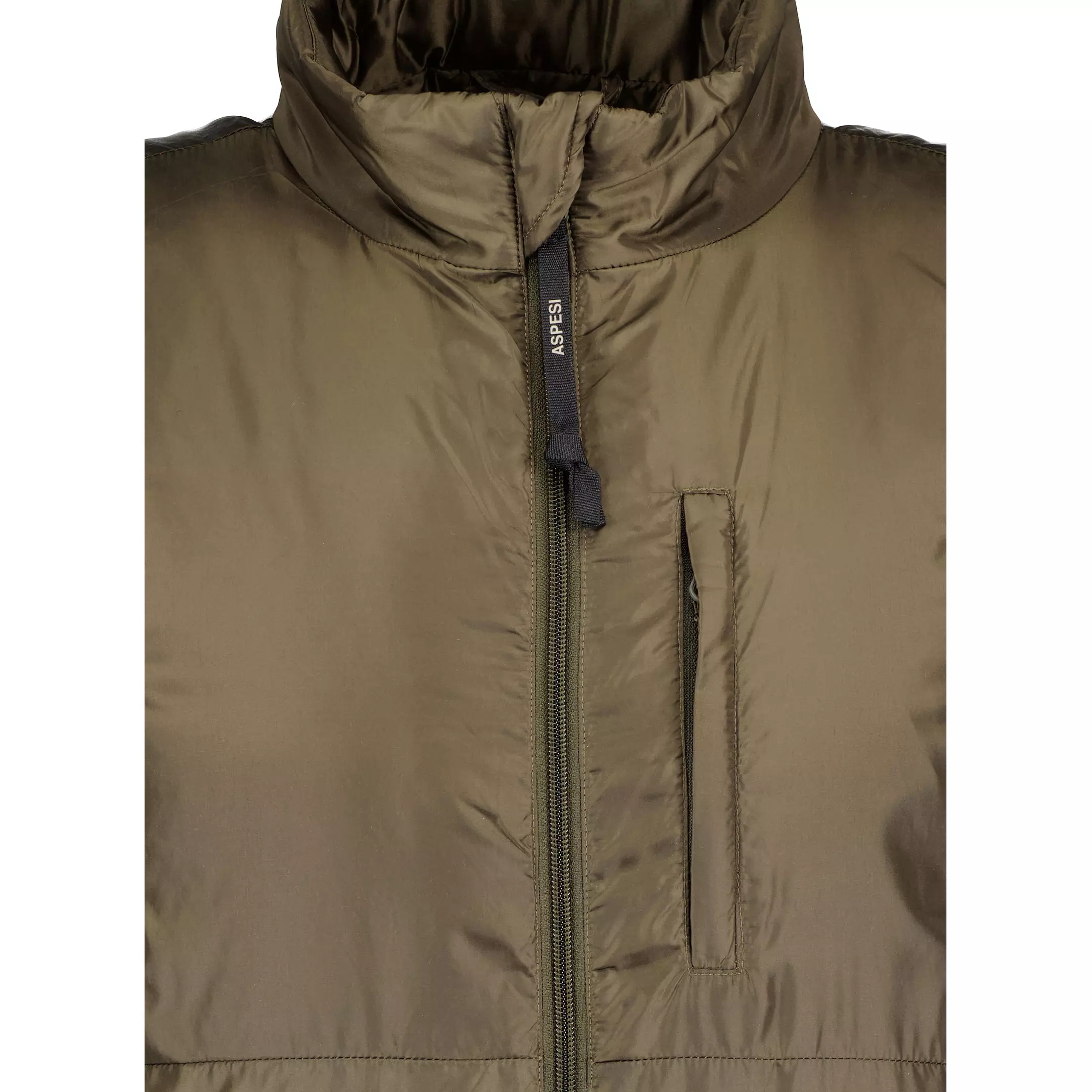 Aspesi Padded Zip-up Gilet In Brown