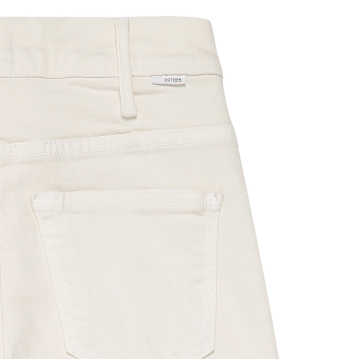 Mother The Hustler Ankle Fray Jeans In White