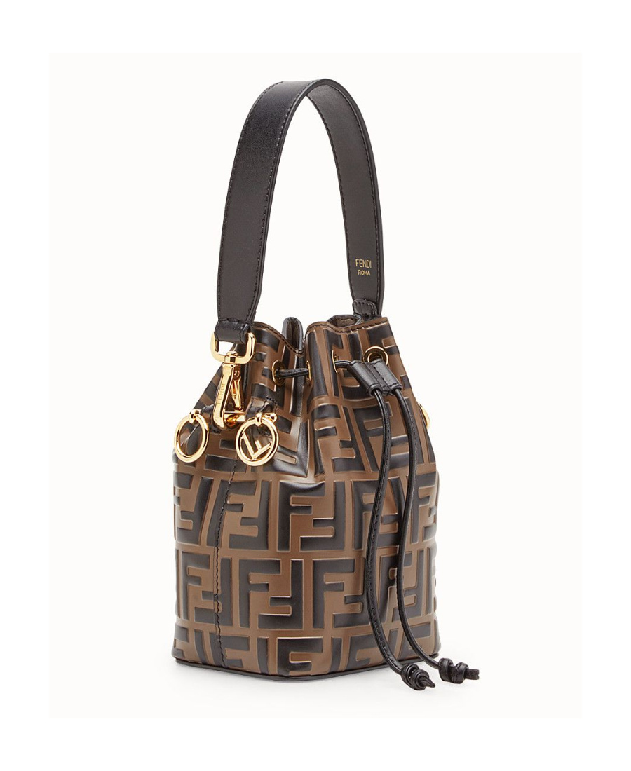 Fendi Mini Mon Tresor Ff Quilted Leather Bag In Black