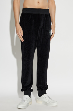 Versace Medusa-embroidered Track Pants In Black