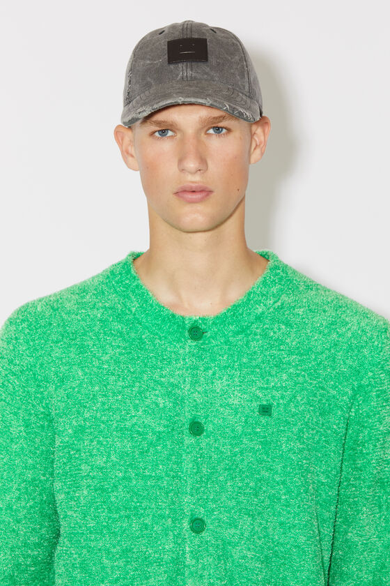 Acne Studios Round-necked Cardigan In Green