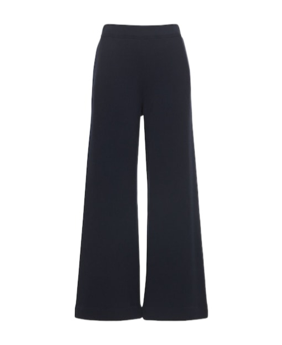 The Row Wide Leg Wool Slacks In Black