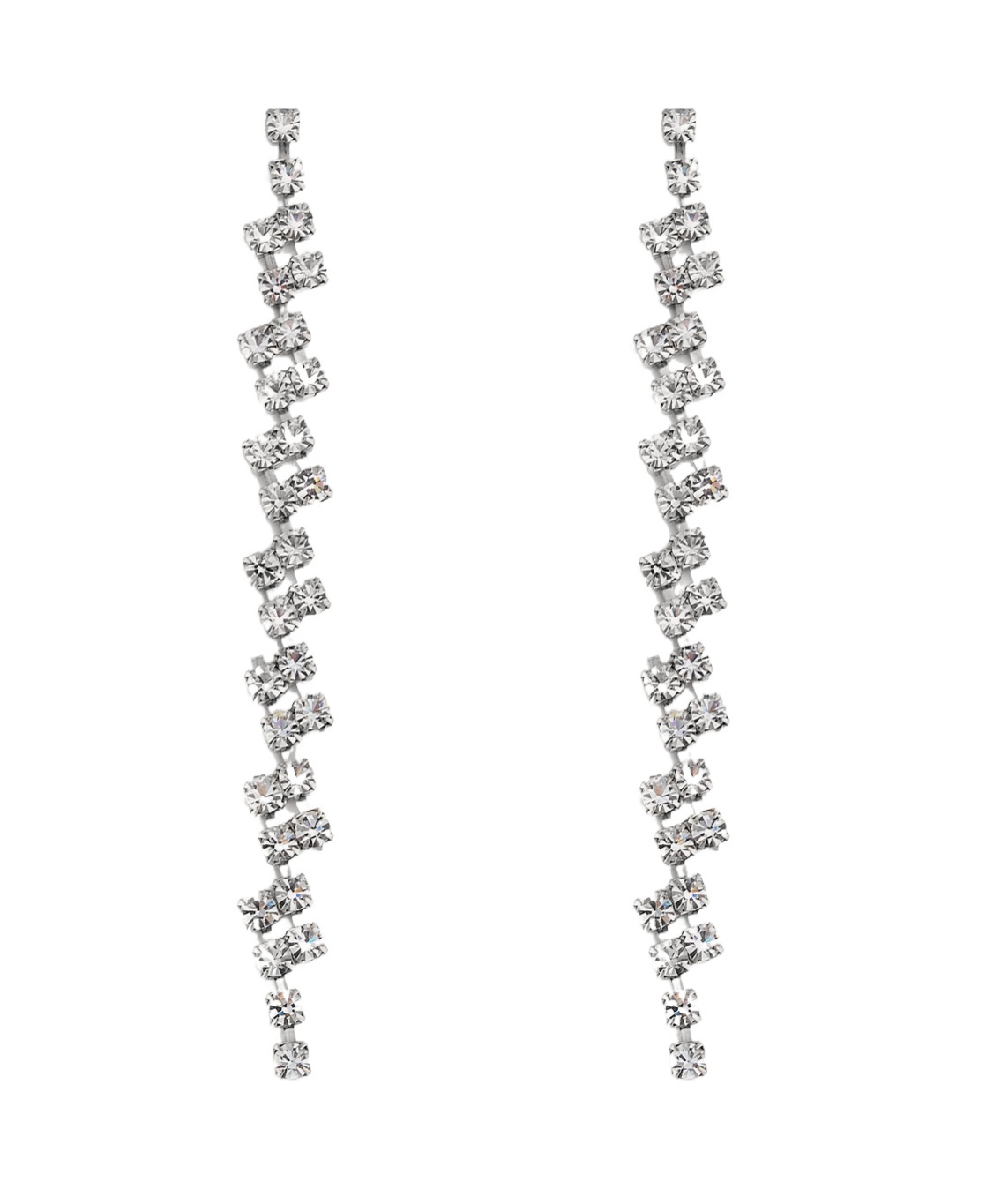 Forte Forte Dangling Earrings With Crystal Detailing In White