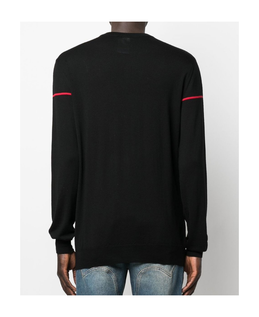 Balmain Intarsia Logo Jumper In Black