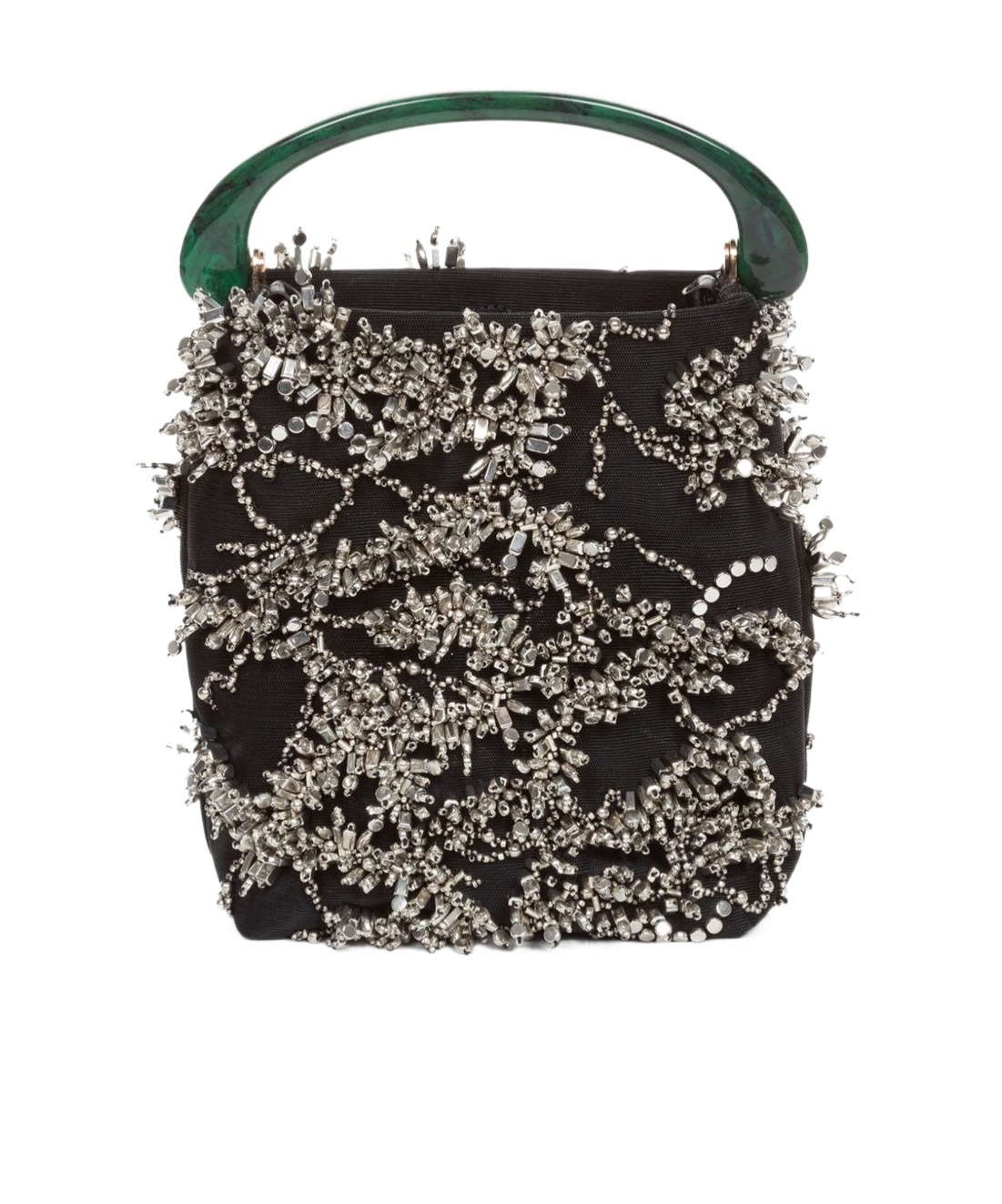 Dries Van Noten Beaded Strap Handbag With Embellished Top Handle In Black
