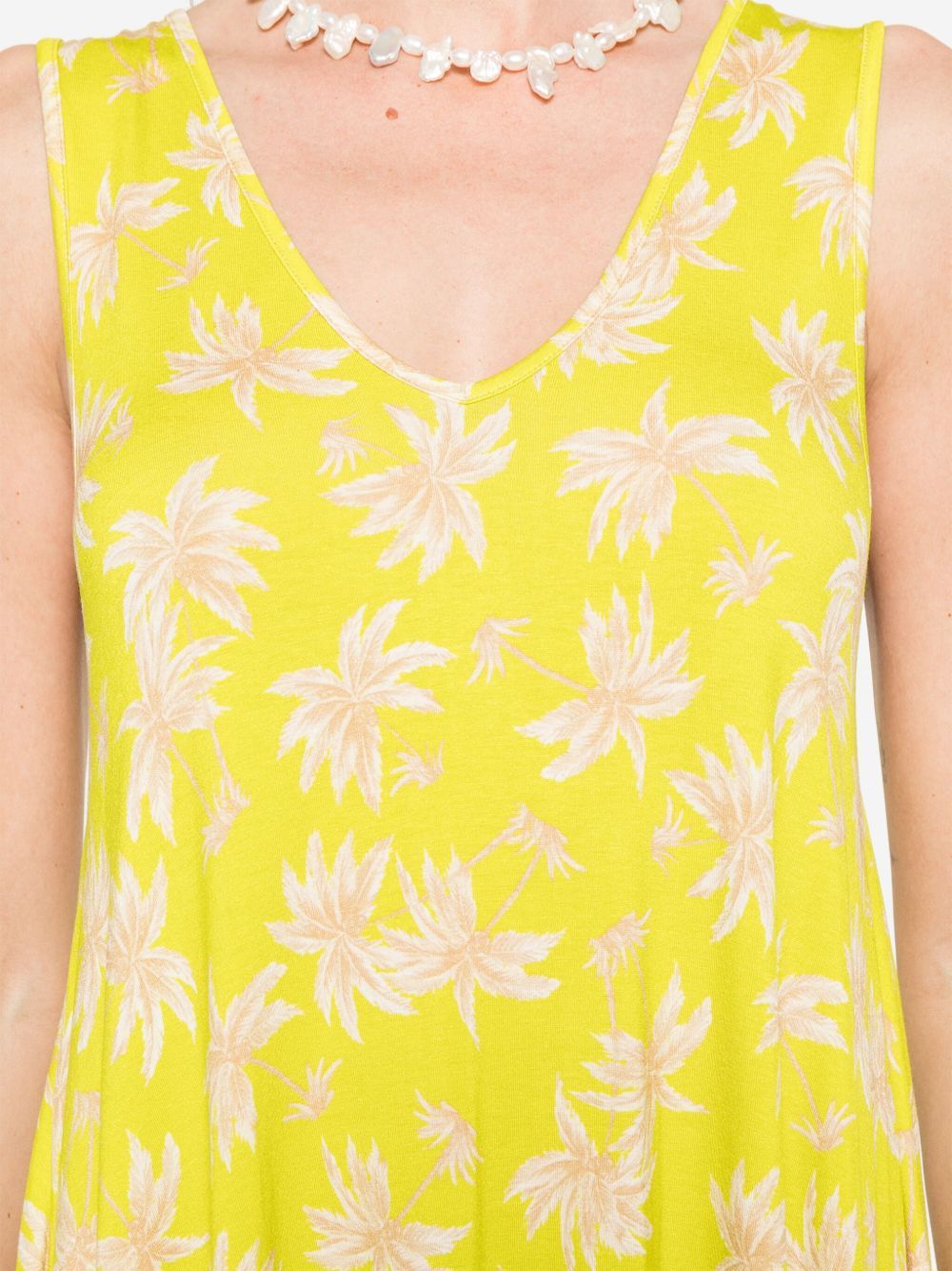 TWINSET PALM-PRINT MINI DRESS