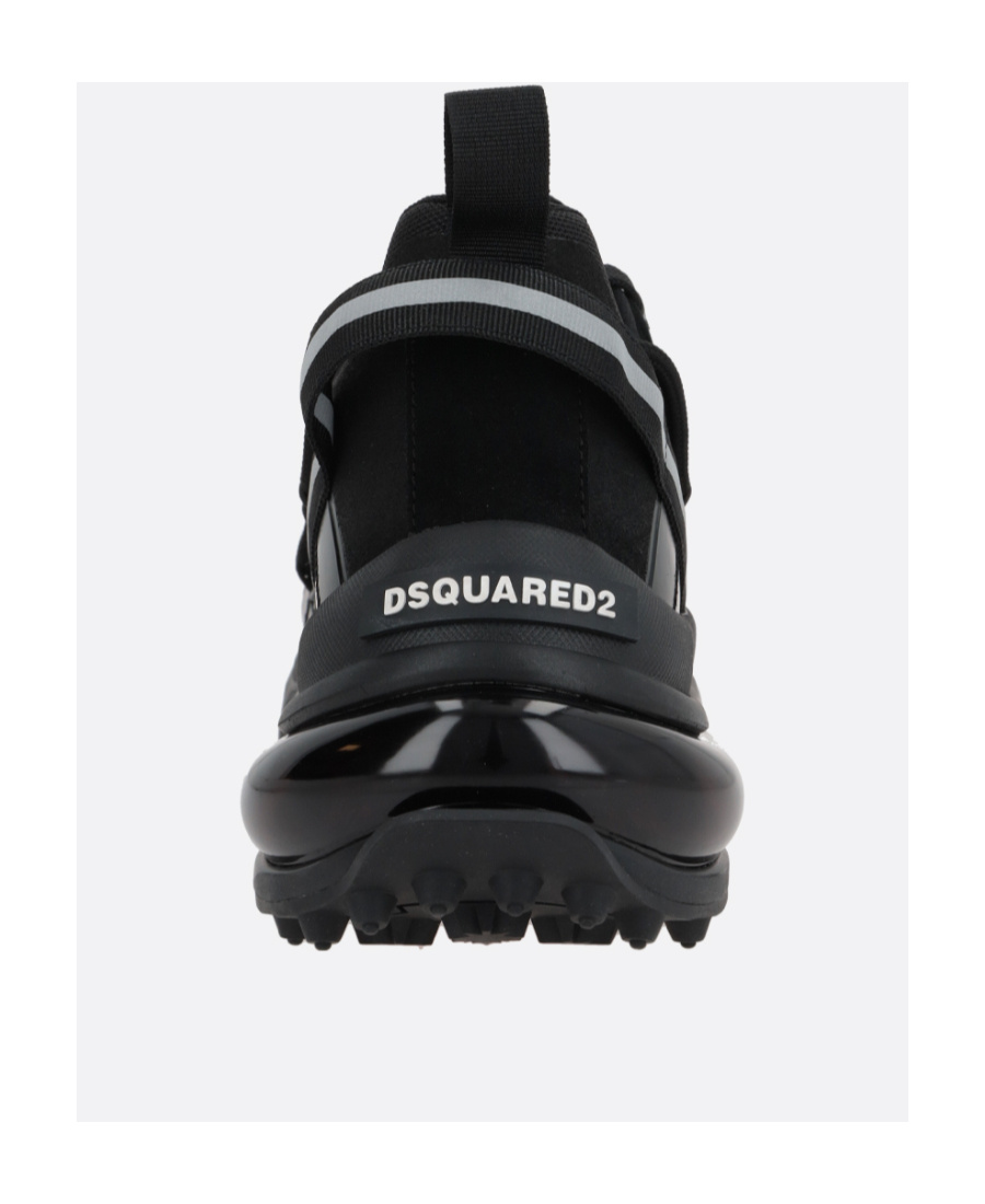 Dsquared2 Bubble Lace-up Leather Sneakers In Black