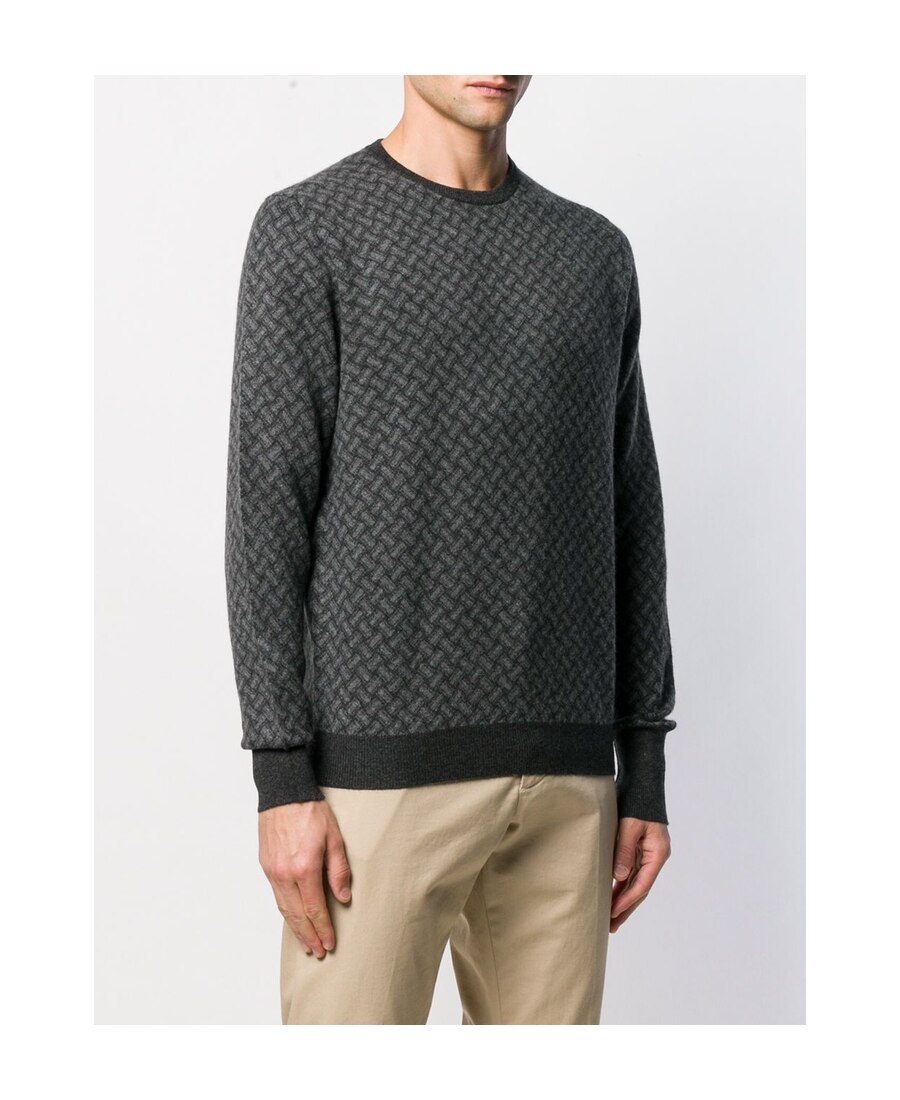 Drumohr Crew-neck Cashmere Sweater In Black
