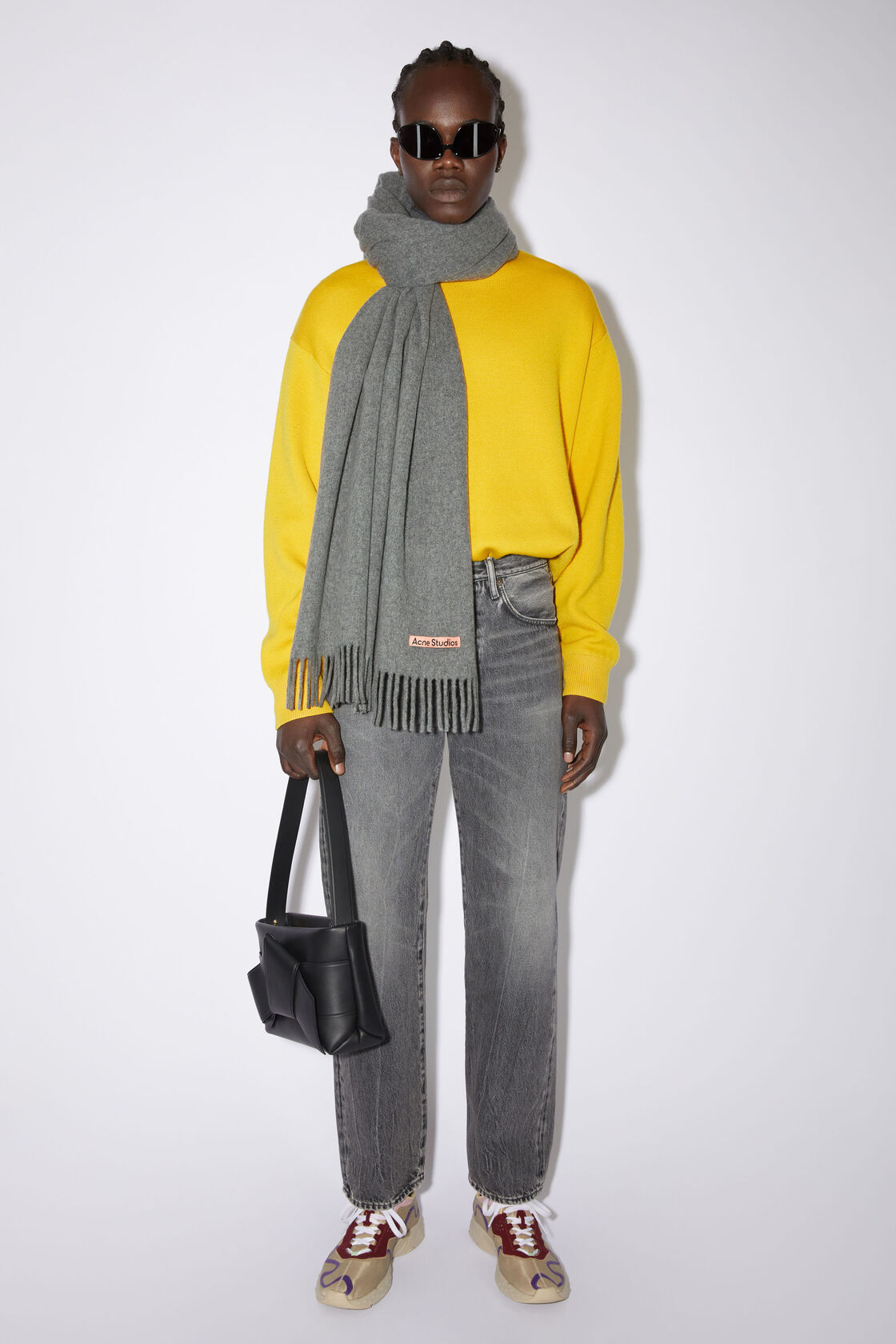 Acne Studios Wool Scarf In Gray