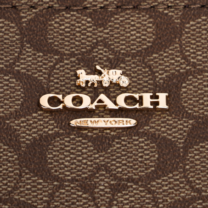 Coach Logo Hand-held Bag In Brown