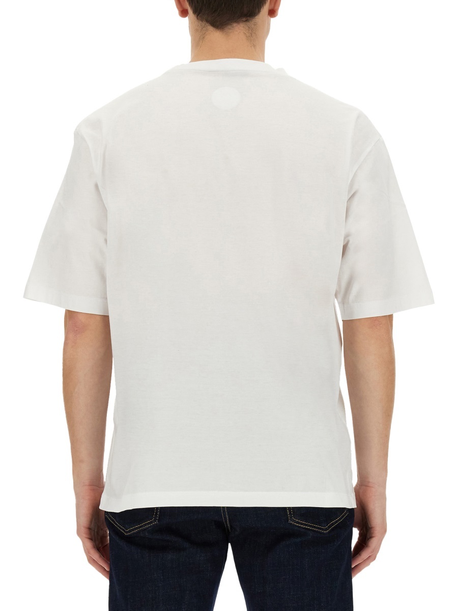 Dsquared2 Cotton T-shirt With Icon Scribble Print In White
