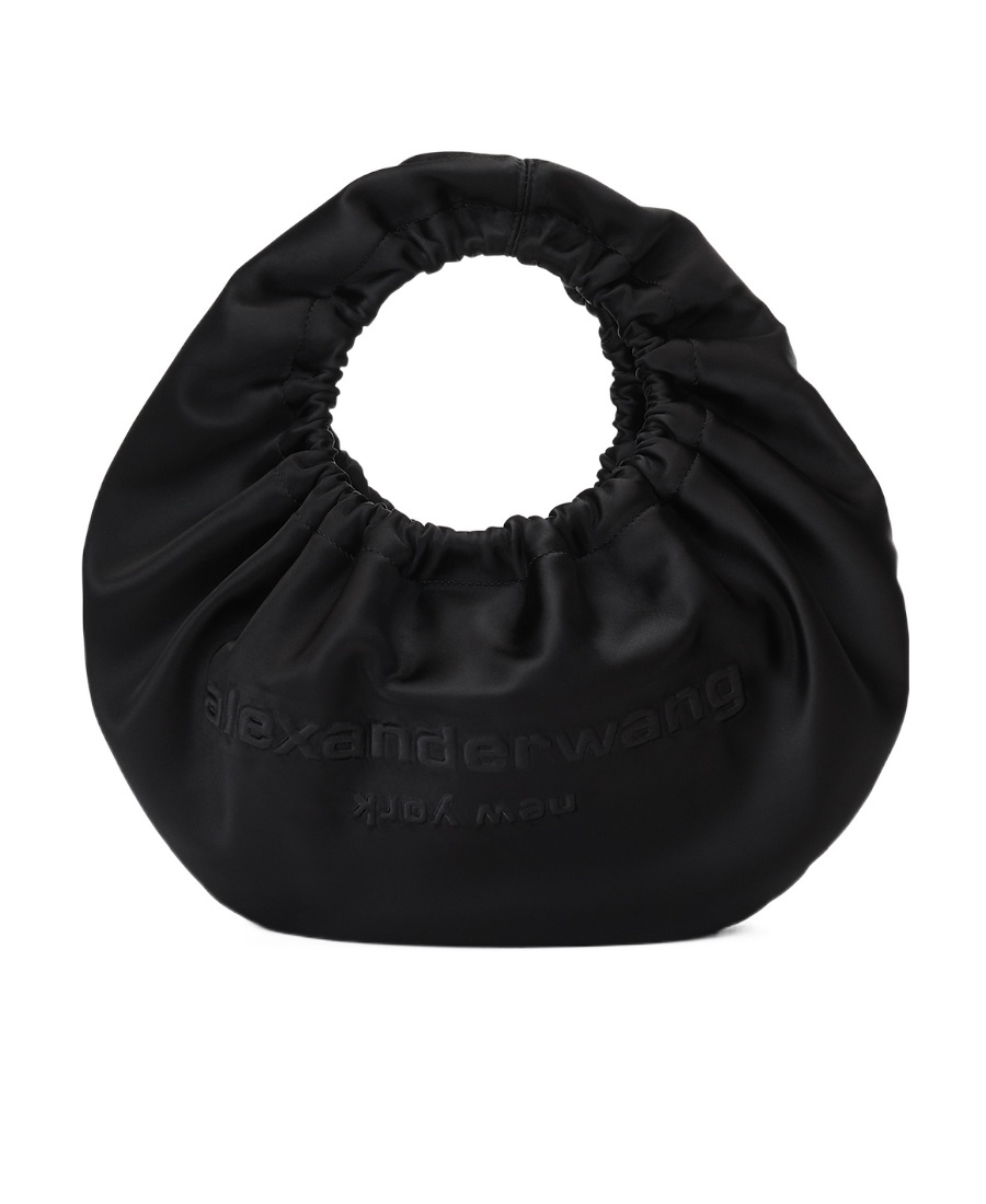 Alexander Wang Women Black Fabric Crescent Small Handbag In Black